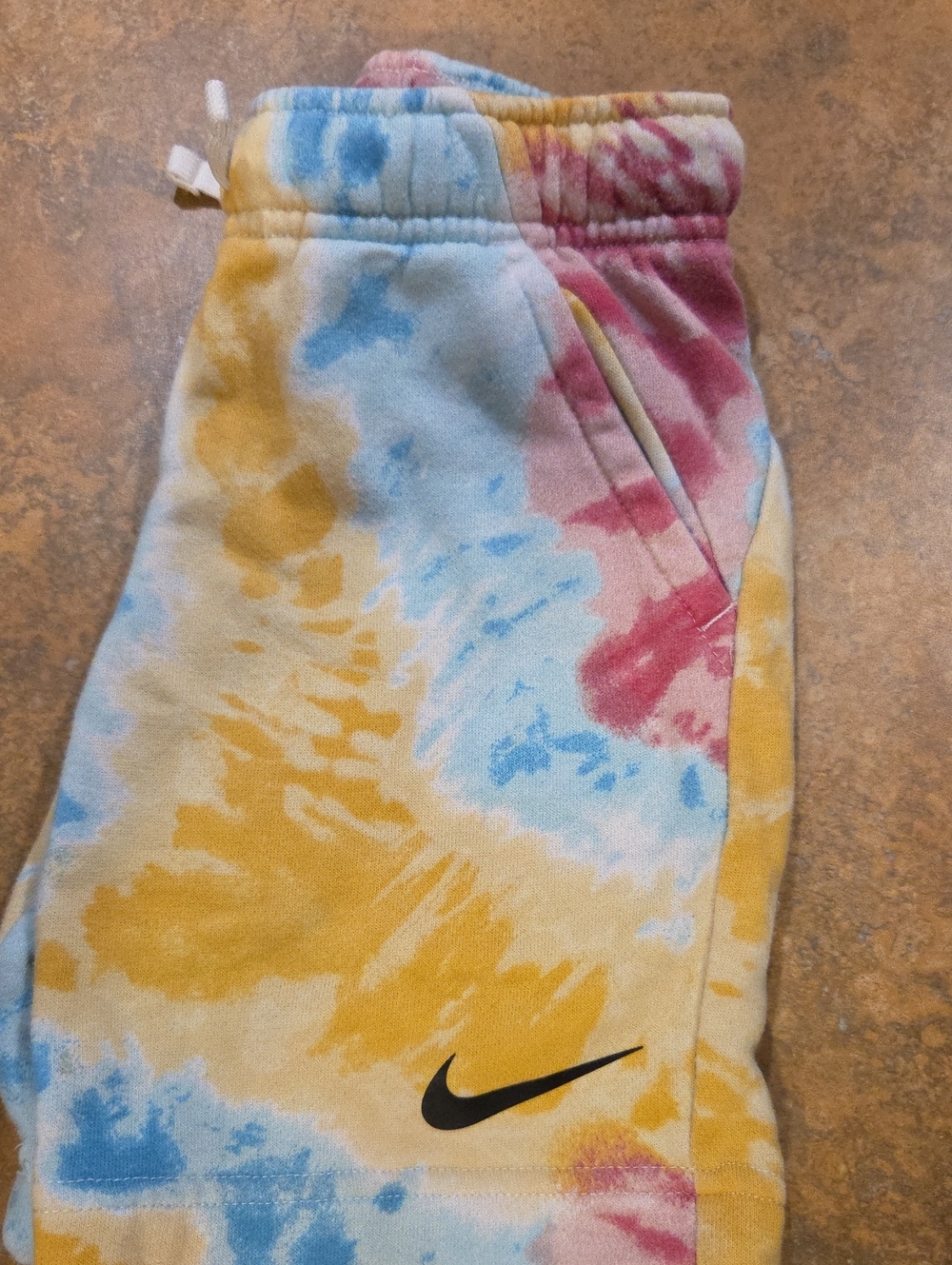 Nike Kids Tie-Dye Joggers - Blue, Yellow, Pink, Cream